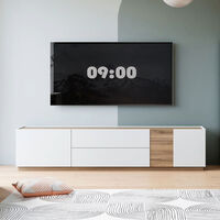 Forte tv-taso 204 cm vaaleanharmaa/tammi, protomalli